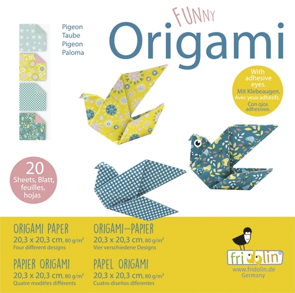 Funny Origami, Doves, 20 sheets 20x20 cm