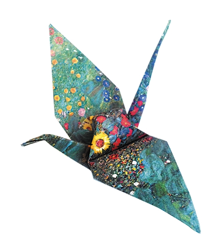 Art-Origami, Crane, Klimt, 20 sheets 15x15 cm