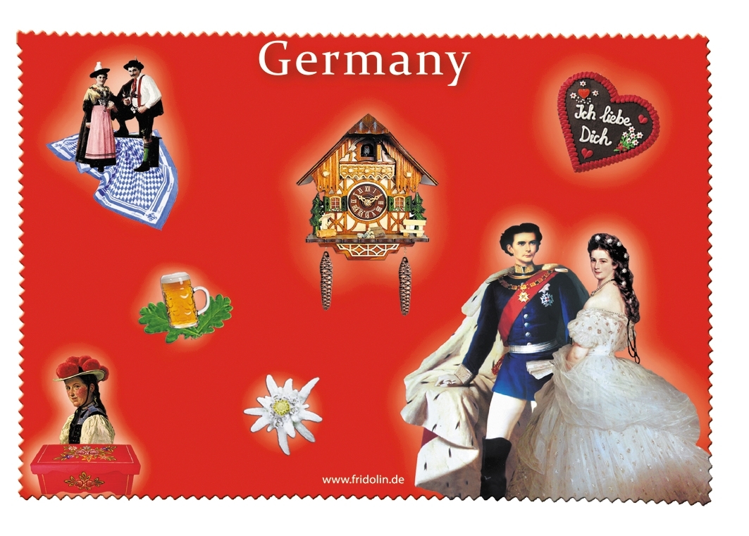 Eyeglass cleaning cloth, Germany, red