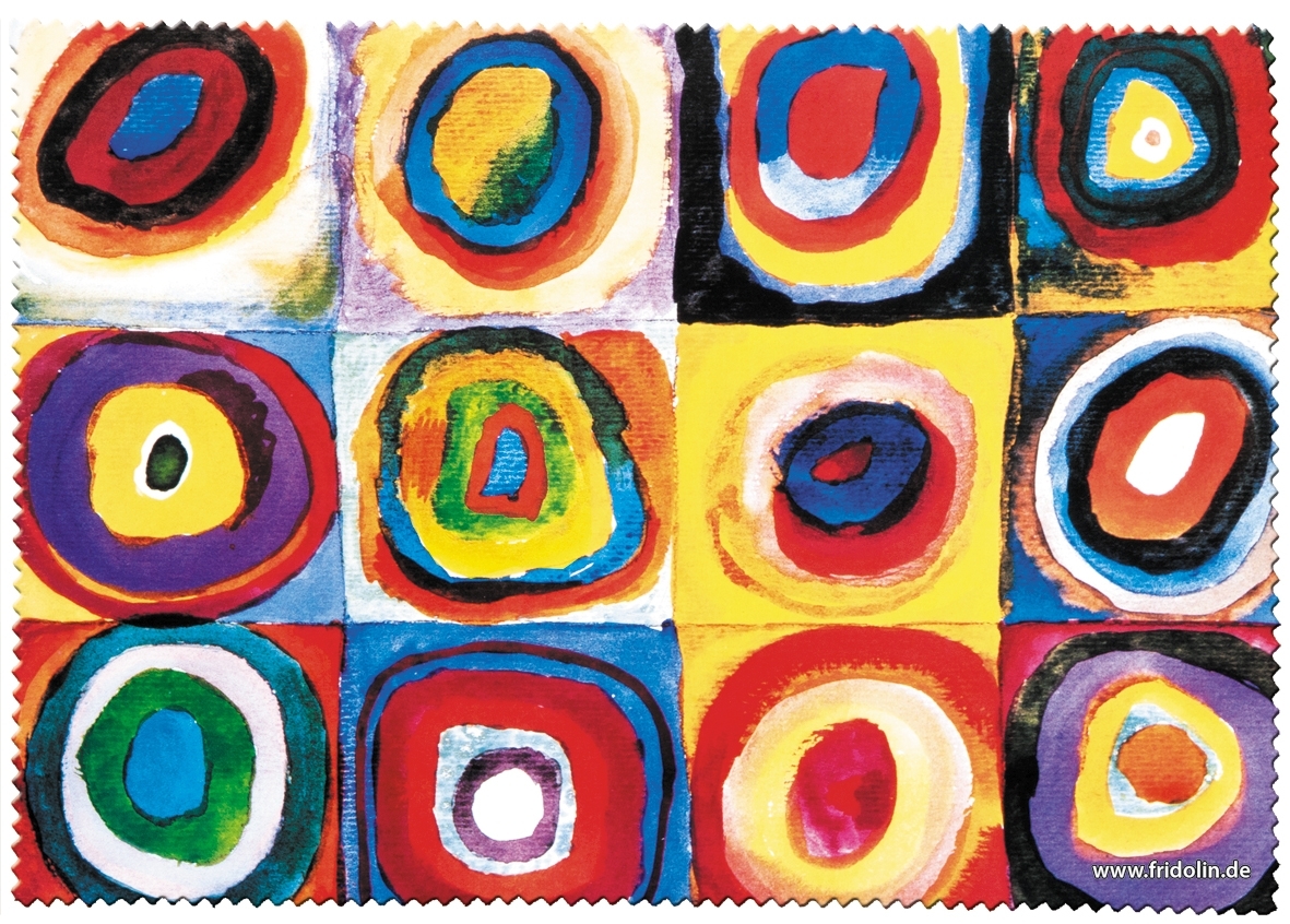 Eyeglass cleaning cloth, Kandinsky, Colour study