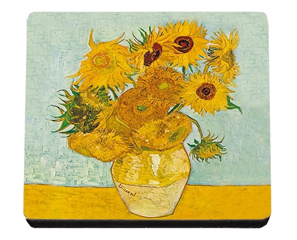 coaster, Van Gogh, Sunflowers, MDF/Felt