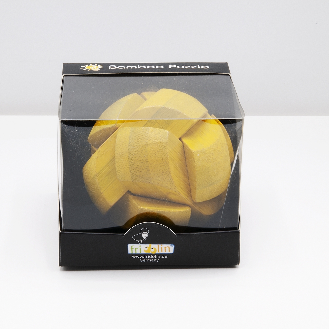 IQ-Test, bamboo puzzle, Ball, yellow