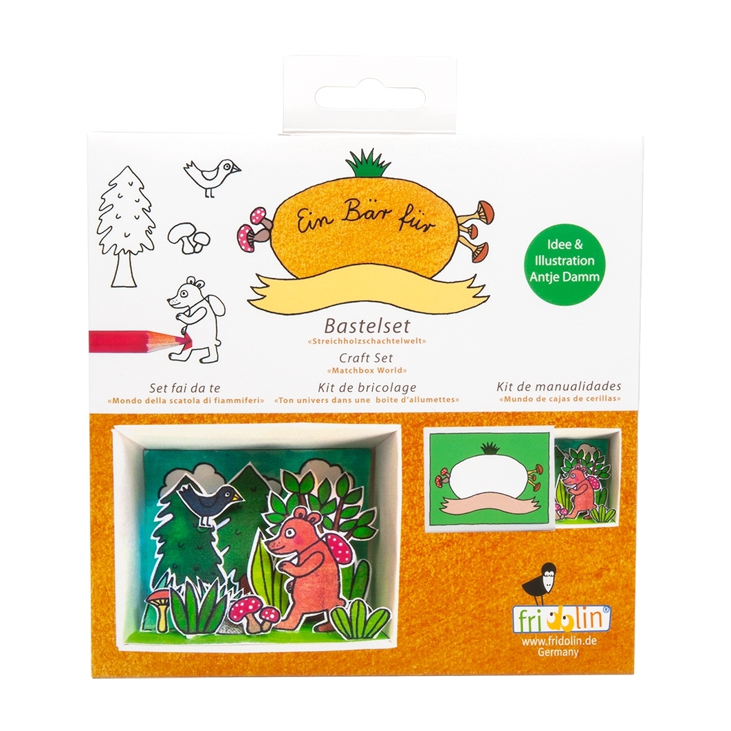 Craft kit, forest, bear and mushrooms