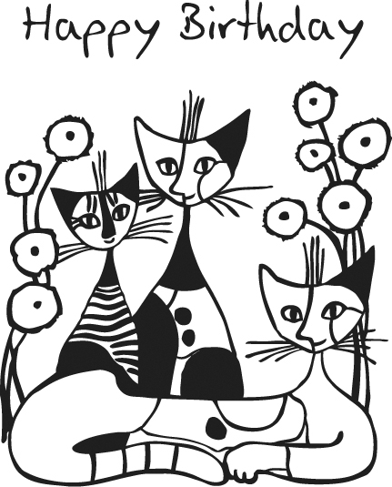 wooden rubber art stamp, Wachtmeister/Tea time