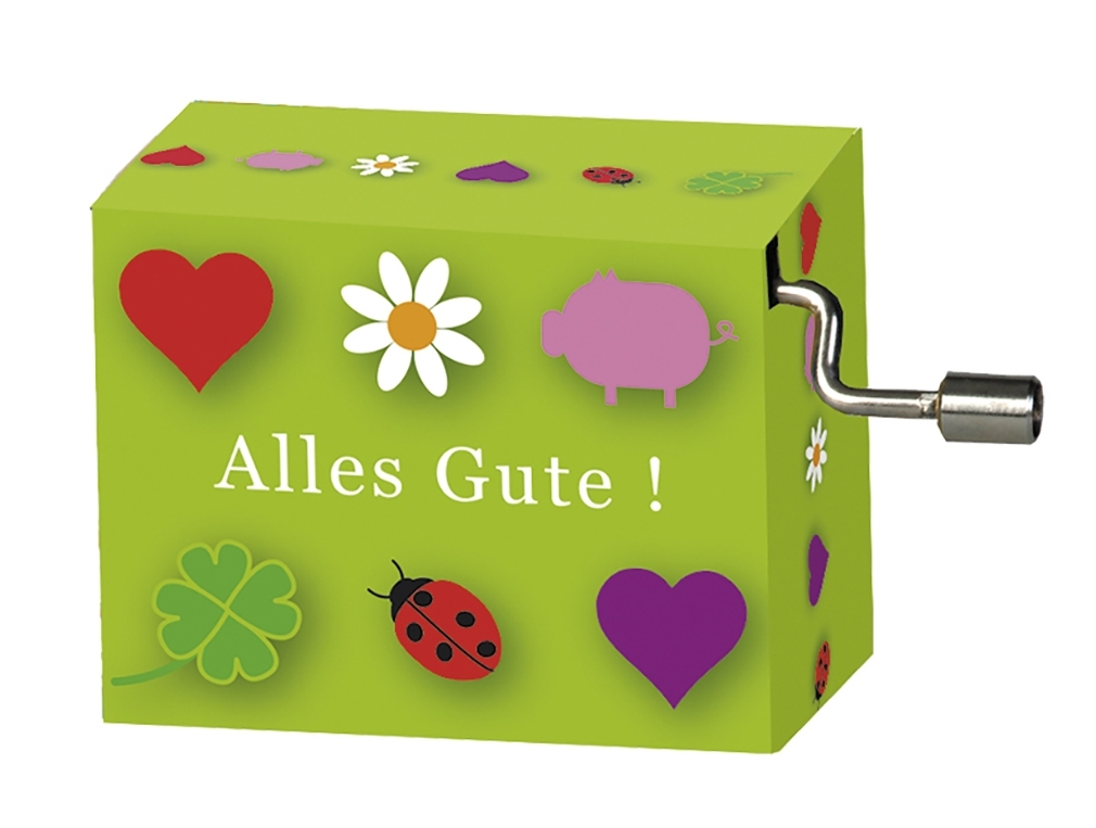 Music box, Happy Birthday, lucky charms, blossoms