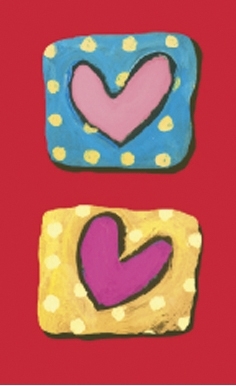 Magnetic bookmark, Hearts 1