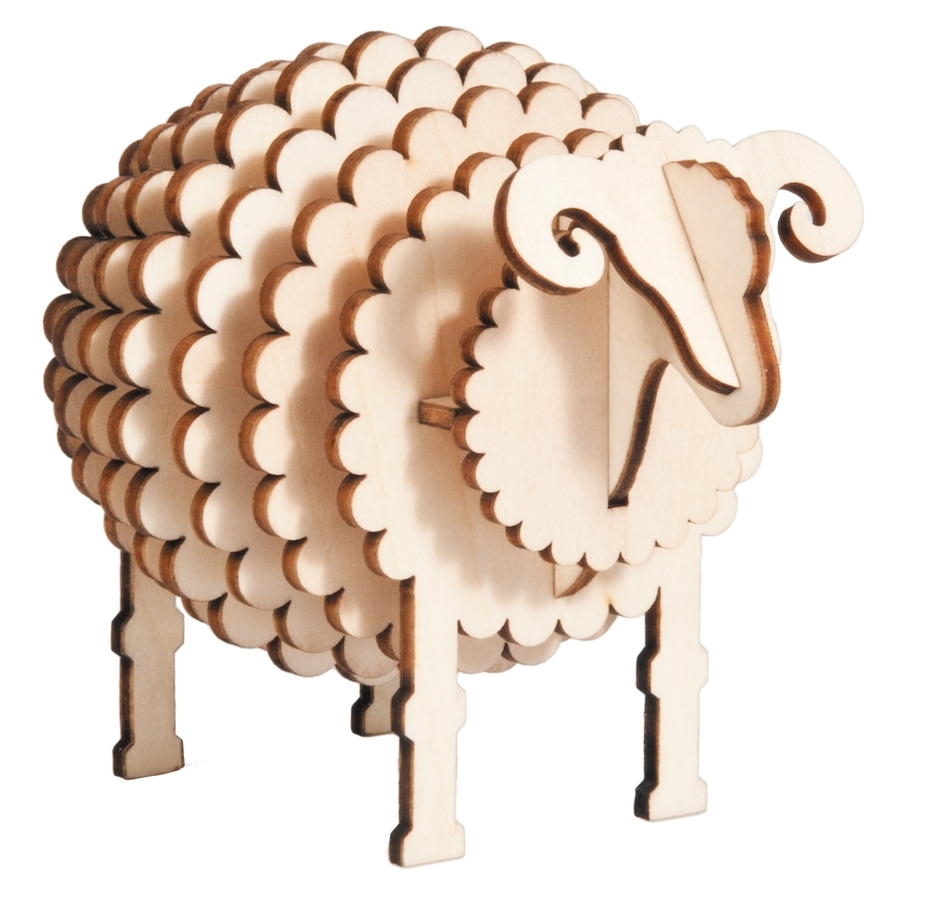 IQ-Test, 3D wooden animal puzzle, sheep