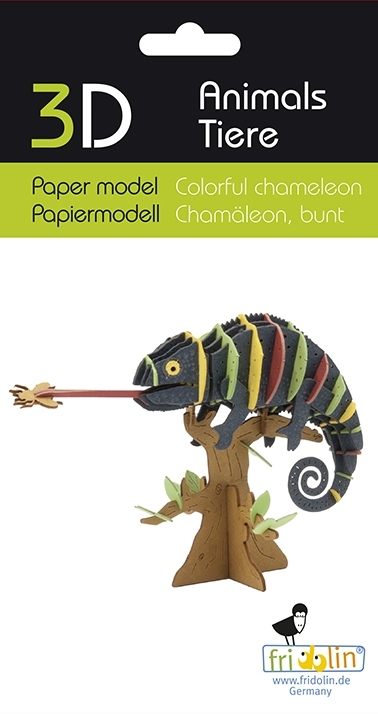 3D model, chameleon, colourful