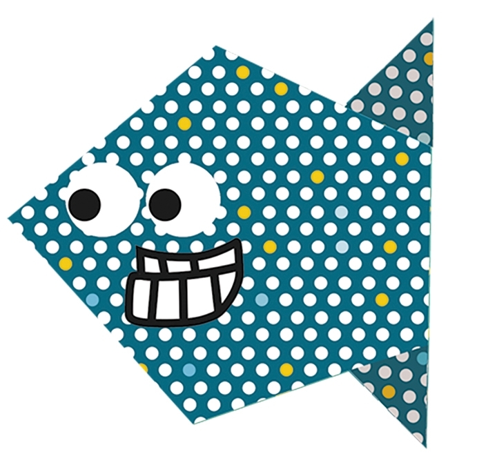Kids-Origami, Fish 20 sheets 15x15 cm