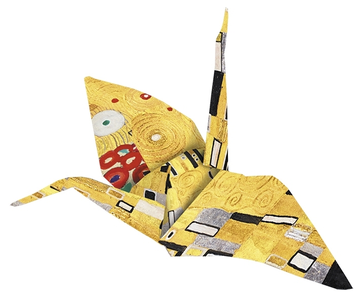 Art-Origami, Crane, Klimt, 20 sheets 15x15 cm