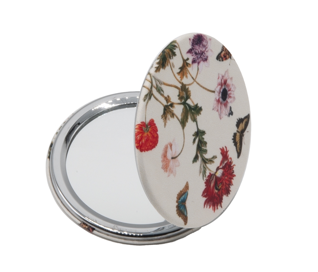 Pocket mirror, Merian, Flowers