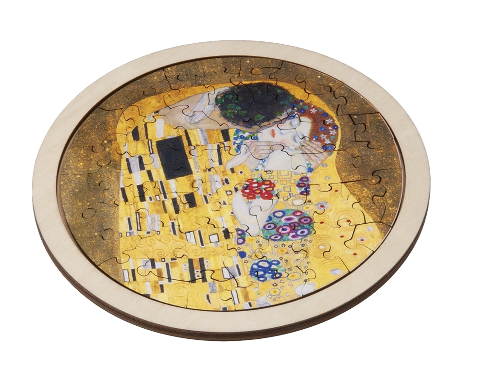 Art-Puzzle, Klimt, The Kiss, wood