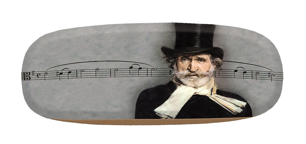 Spectacle case set, Giuseppe Verdi, Portrait