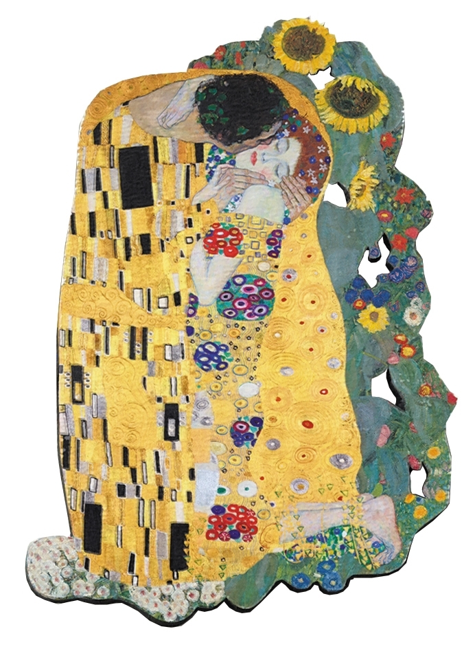 magnet, MDF, Gustav Klimt, Kiss with Sunflowers
